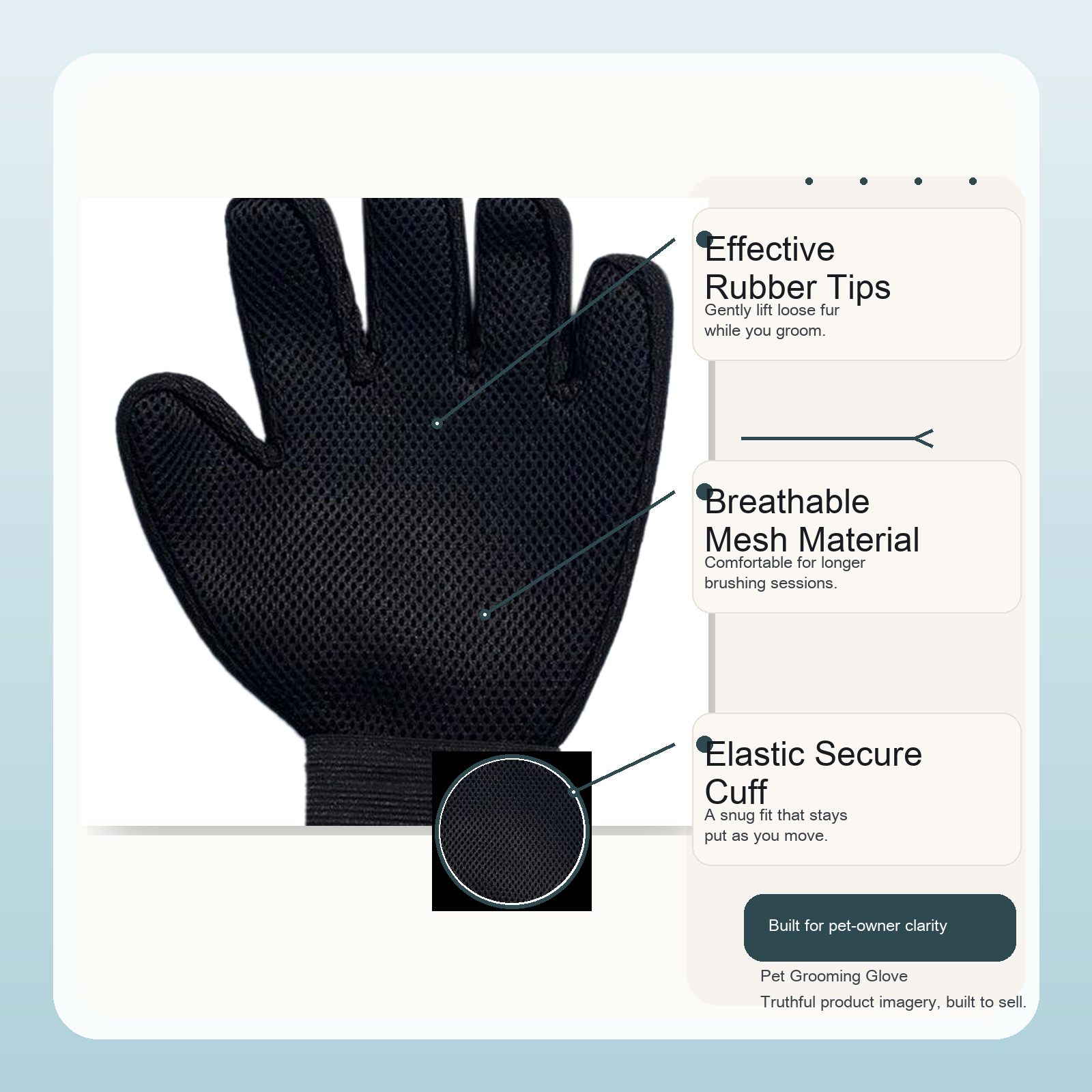 Pet Grooming Glove